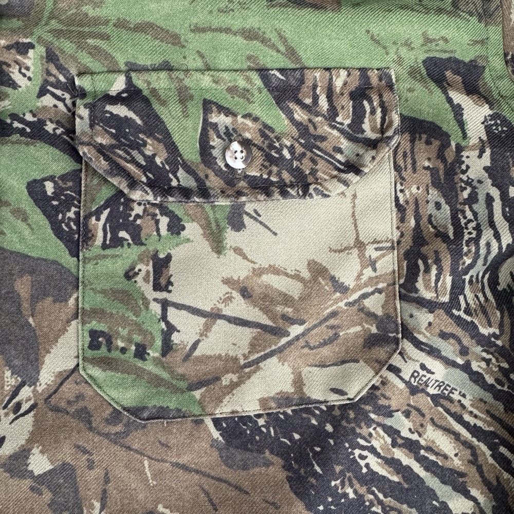 Cabelas Shirt Mens XL Realtree Camo Heavyweight Long Sleeve Button Up USA Vtg‎ - Picture 3 of 10